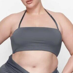 Skims Dark Gray Bandeau Swim Top Size 4x